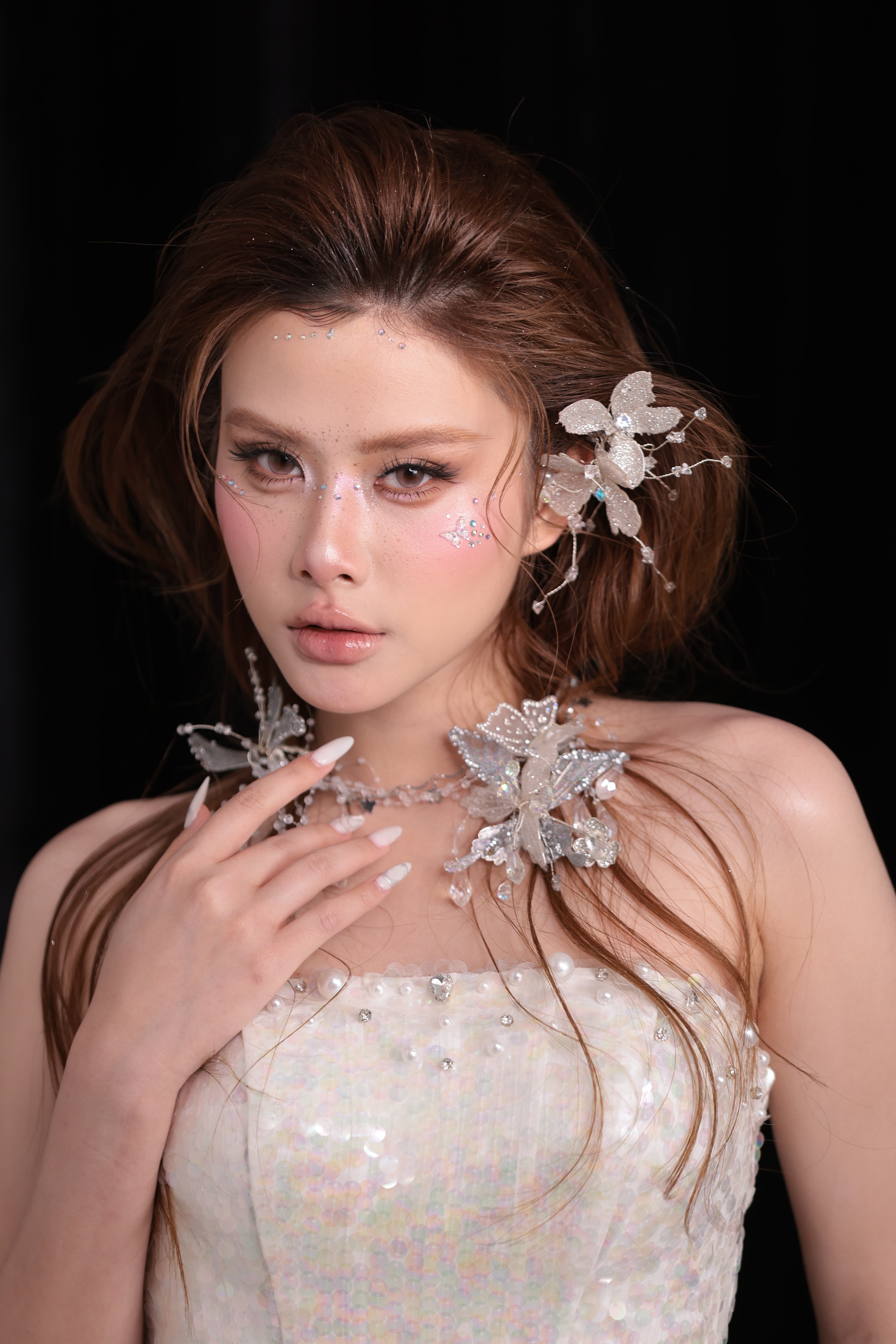 Crystal flower close-up