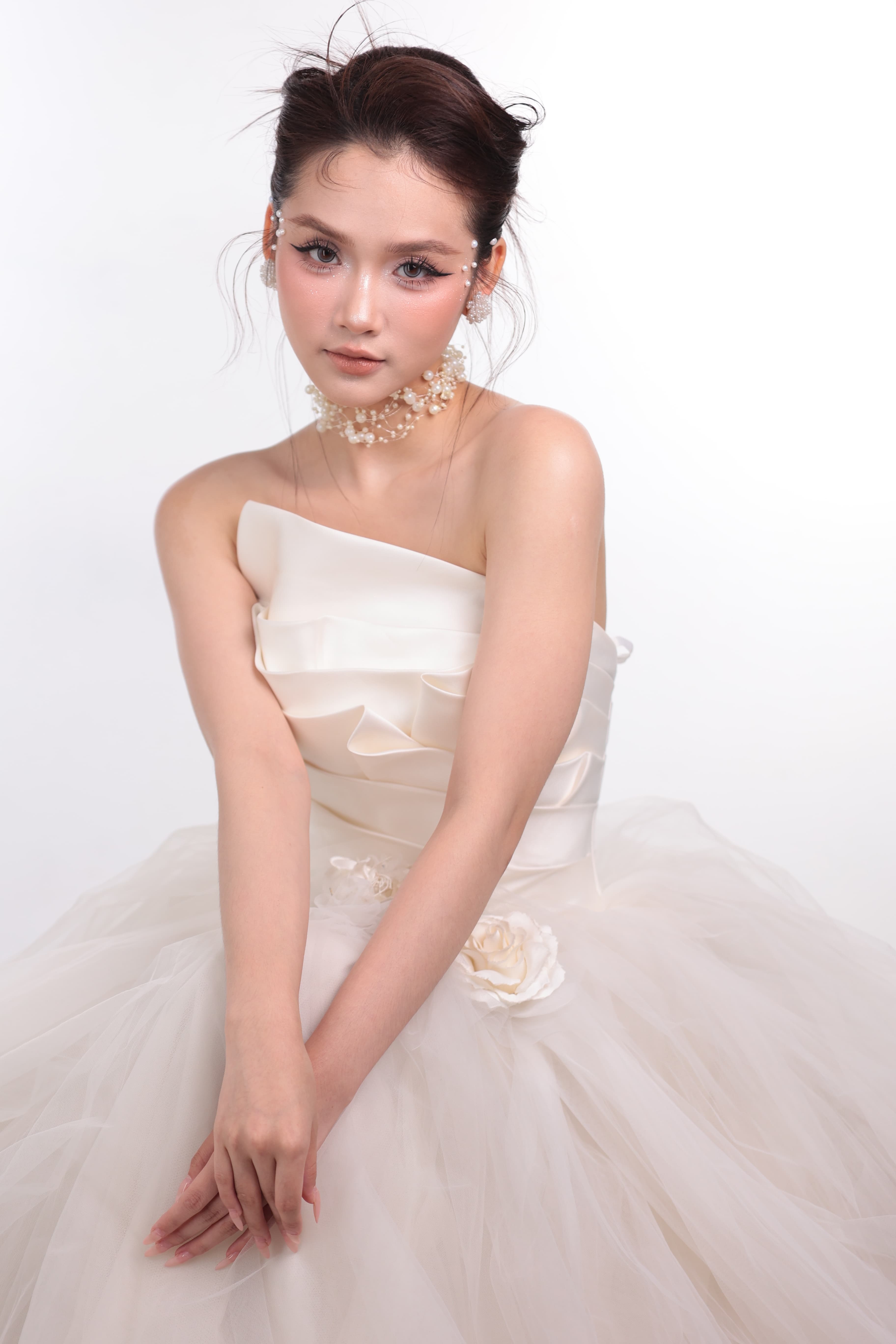 Bridal seated portrait